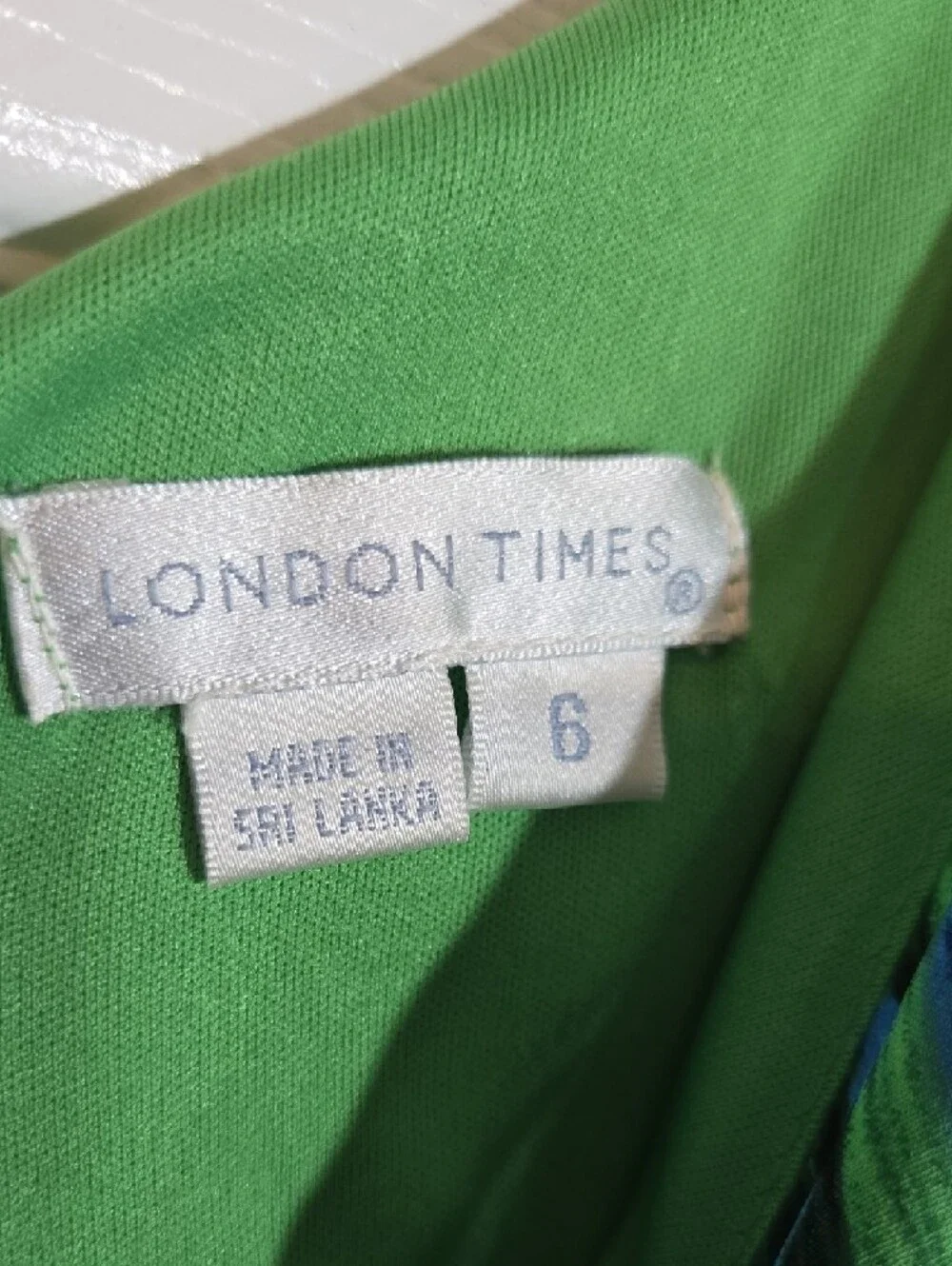 London Fog One-Shoulder Green Blue Abstract Dress Size 6 - Picture 2 of 7